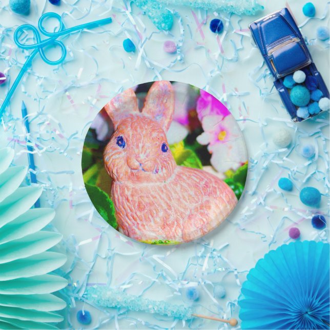 Cute Kitschy Bunny Rabbit   Paper Plate (Party)