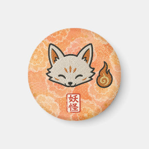 Cute Kitsune Magnet Japanese Fox Spirit Fridge M