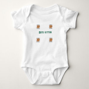 Cute kitten baby bodysuit