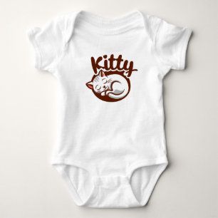 Cute kitten baby bodysuit