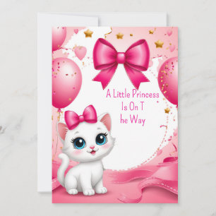 Cute Kitten Baby Shower Party Invitation 🐱