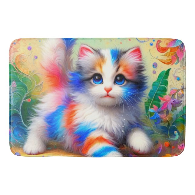 Cute Kitten Bath Mat (Front)