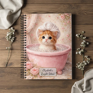 Cute Kitten Bath Notebook