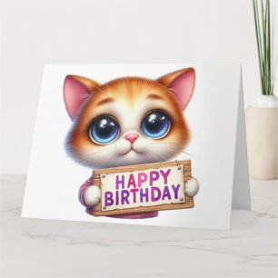 Cute Kitten Birthday Card