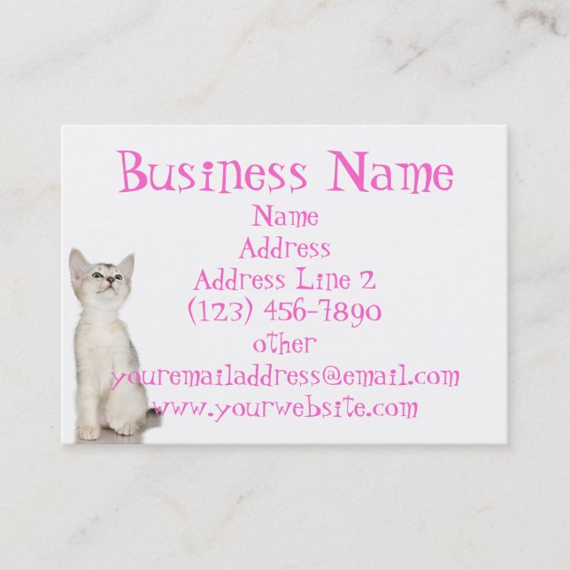 Cute Kitten Business Cards (Front)
