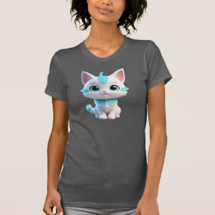 Cute Kitten Cartoon 3D Design-38063 T-Shirt