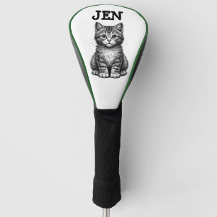 CUTE KITTEN CAT ART CUSTOM Golf Head Cover
