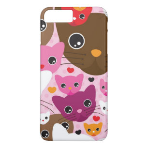 cute kitten cat background pattern Case-Mate iPhone case
