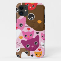 cute kitten cat background pattern