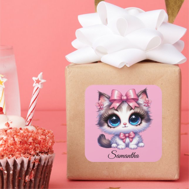 cute kitten cat Sticker (Party)