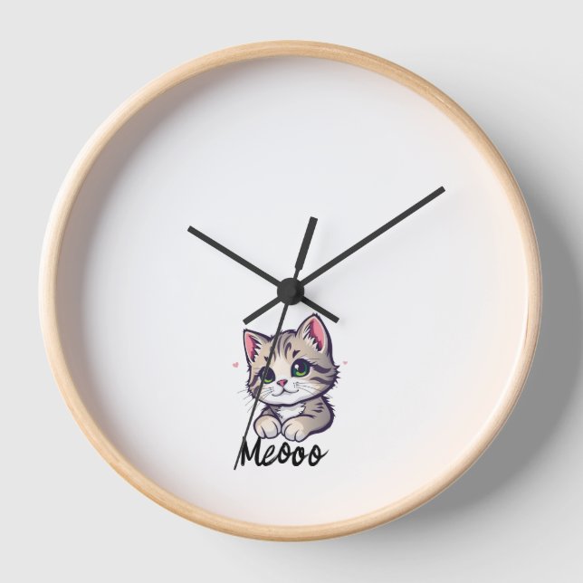 Cute Kitten Clock (Front)