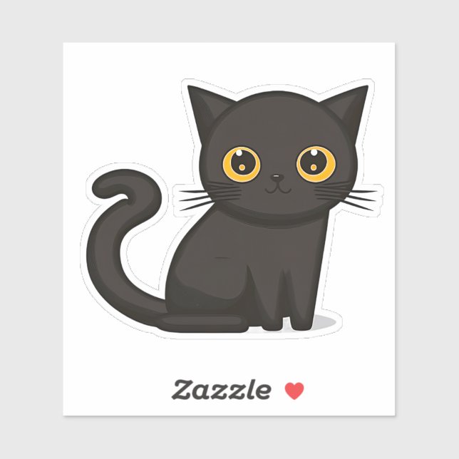 Cute Kitten Custom-Cut Vinyl Sticker (Sheet)