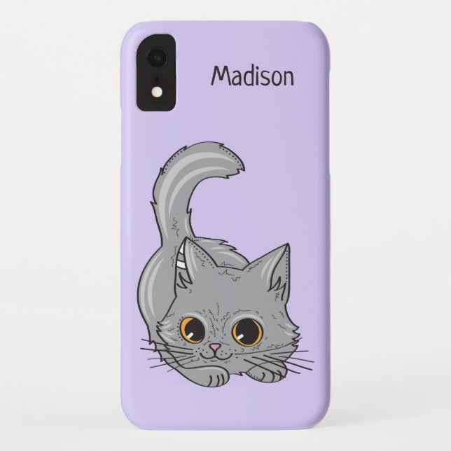 Cute Kitten custom name & colour phone cases (Back)