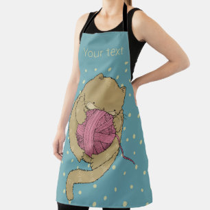 cute kitten customisable apron