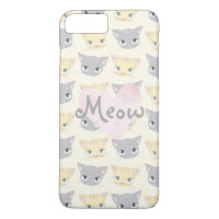 Cute Kitten Face Pattern Meow Case