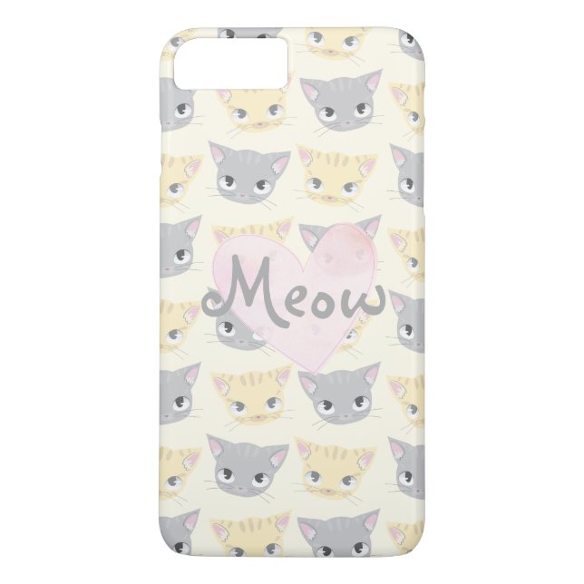 Cute Kitten Face Pattern Meow Case (Back)