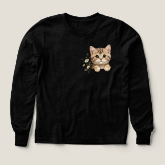 Cute Kitten Floral Pocket Design – Adorable Cat Lo