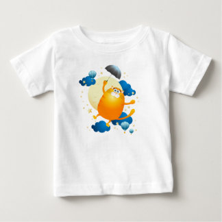 Cute Kitten Flying with Umbrella Baby T-Shirt