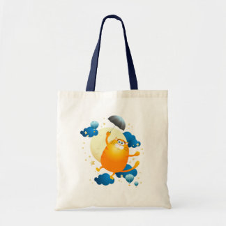 Cute Kitten Flying with Umbrella Tote Bag