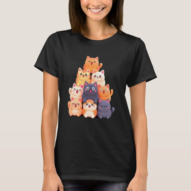 Cute Kitten Funny Kitty Romantic Tee Cats Lover Ka (Front)