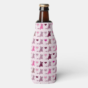 Cute kitten girls pattern bottle cooler