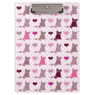 Cute kitten girls pattern clipboard