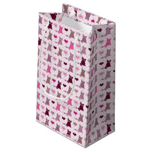 Cute kitten girls pattern small gift bag