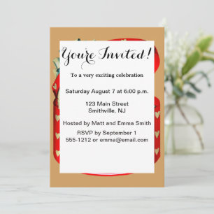 Cute Kitten Heart Vintage Cat Retro Kitty Invitation