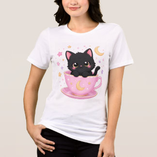 cute kitten in cup Tri-Blend shirt