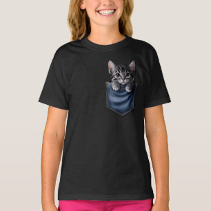 Cute Kitten in Pocket T-Shirt