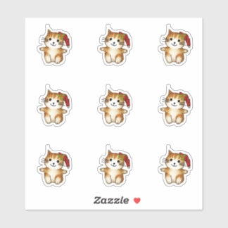 Cute Kitten in Santa Hat