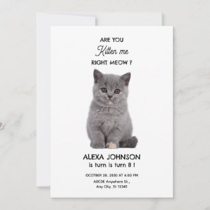Cute kitten invitation
