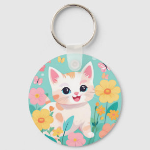 Cute Kitten Key Ring