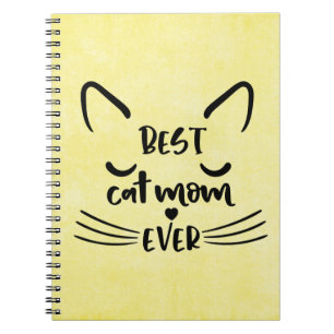 Cute Kitten Kitty Mum Gift Yellow Funny Cat Notebook