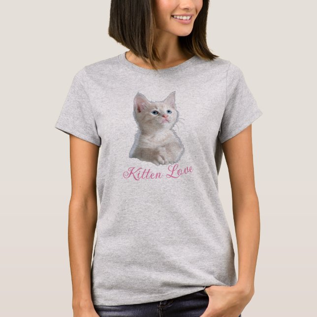 CUTE KITTEN LOVE PET CAT T-Shirt (Front)