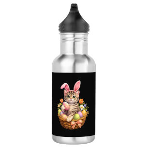 Cute Kitten Lovers Happy Easter Cat 532 Ml Water Bottle