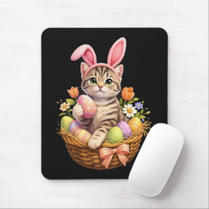 Cute Kitten Lovers Happy Easter Cat Mouse Pad