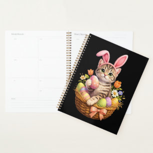 Cute Kitten Lovers Happy Easter Cat Planner
