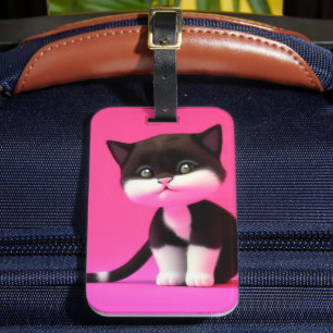 Cute Kitten Luggage Tag