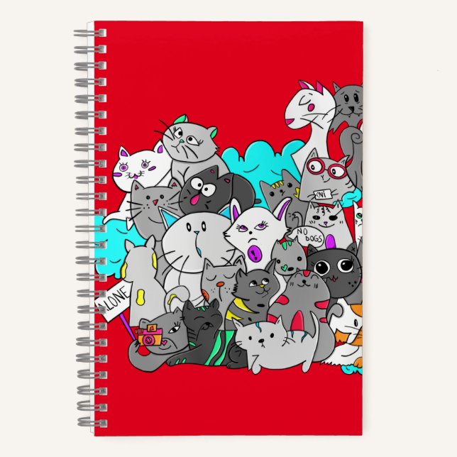 Cute Kitten Mashup Notebook (Front)