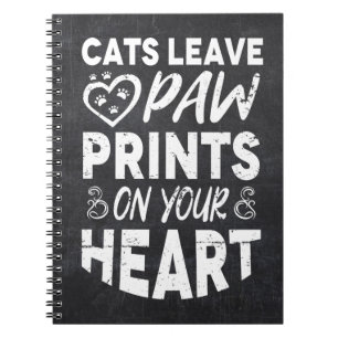 Cute Kitten Mum Black Chalkboard Kitty Gift Cat Notebook