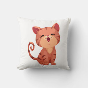 Cute Kitten Orange Tabby Tiger Cat Kitty Mum Lover Cushion
