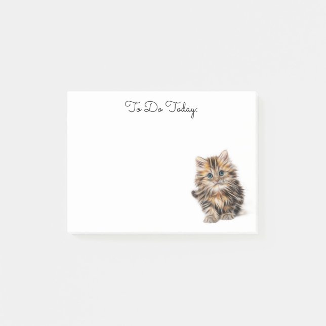 Cute Kitten Personalised Post it Notes (Front)