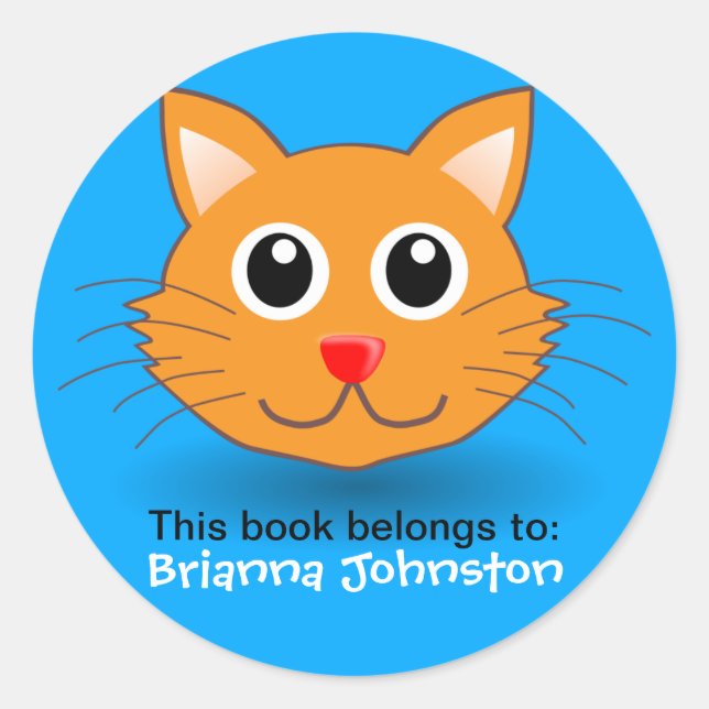 Cute Kitten Personalized Name Label (Front)