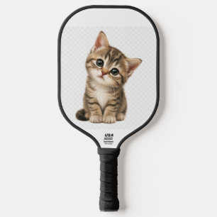 Cute Kitten Pickleball Paddle   Adorable Cat Sport