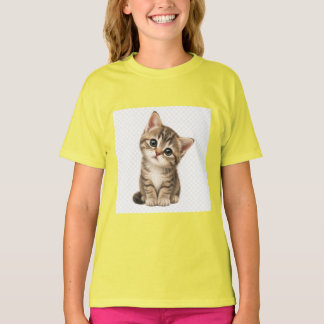 Cute Kitten Pickleball Paddle | Adorable Cat Sport T-Shirt