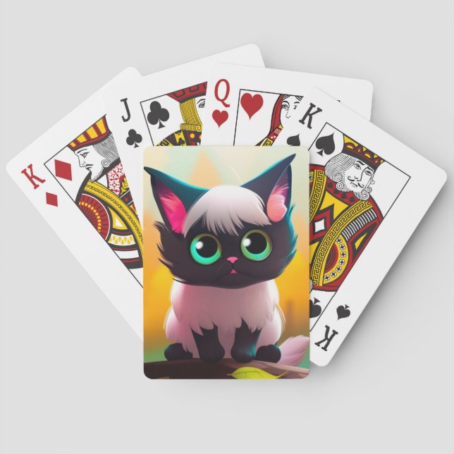 Cute Kitten Playing Cards (Back)