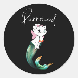 Cute Kitten Purrmaid – Fun Mermaid Cat Design Classic Round Sticker