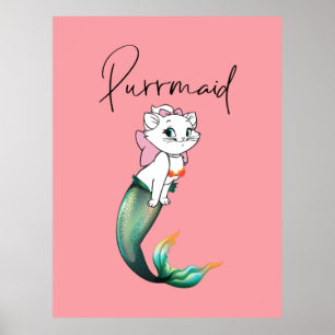 Cute Kitten Purrmaid – Fun Mermaid Cat Design Poster