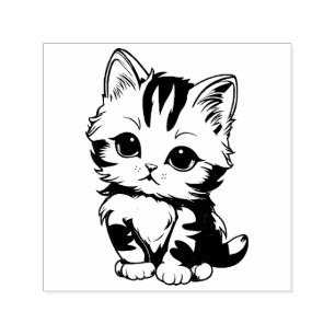 Cute Kitten Self-inking Stamp